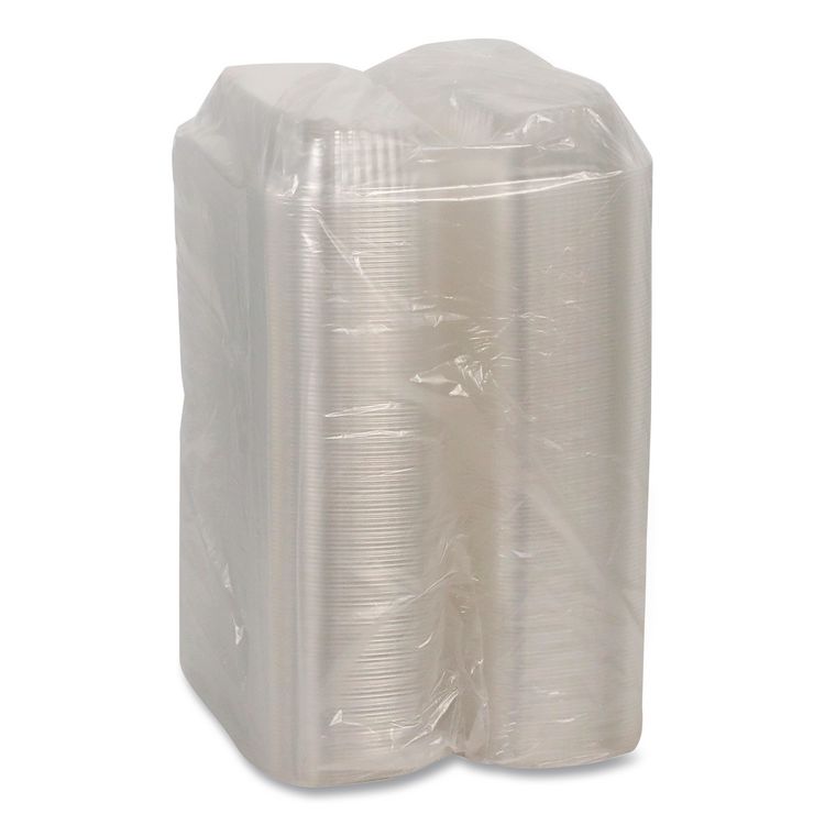 ClearView SmartLock Hinged Lid Container, 23 oz, 8.5 x 4 x 2.5, Clear, Plastic, 250/Carton
