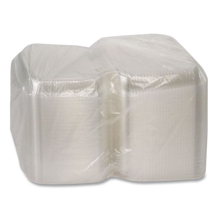 ClearView SmartLock Hinged Lid Container, 9.22 x 8.88 x 2.91, Clear, Plastic, 200/Carton