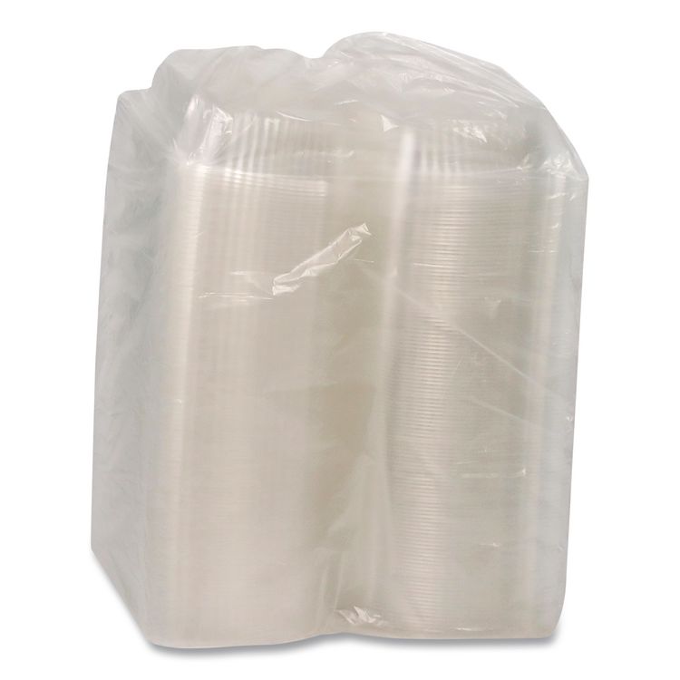 ClearView SmartLock Hinged Lid Container, 20 oz, 5.8 x 6 x 3, Clear, Plastic, 500/Carton