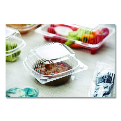 ClearView SmartLock Hinged Lid Container, 20 oz, 5.8 x 6 x 3, Clear, Plastic, 500/Carton