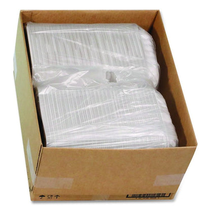 EarthChoice SmartLock Microwavable MFPP Hinged Lid Container, 9 x 9 x 3.1, White, Plastic, 120/Carton