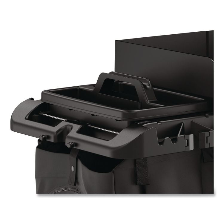 Housekeeping Cart Carry Caddy Accessory, Polypropylene, Black