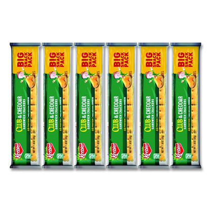 Sandwich Cracker, Club and Cheddar, 8 Cracker Snack Pack, 12/Box