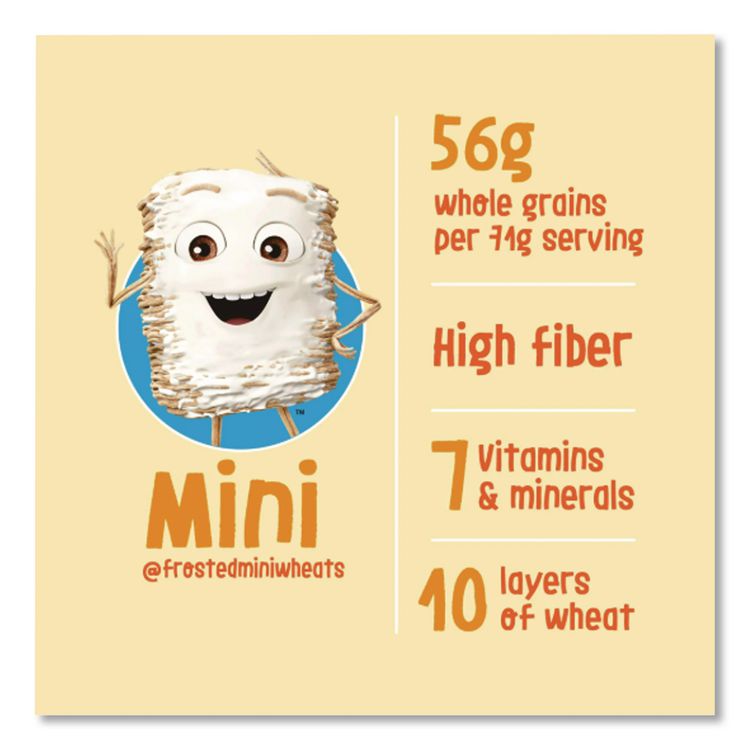 Breakfast Cereal, Frosted Mini Wheats, Single-Serve 2.5 oz Cup, 6/Box