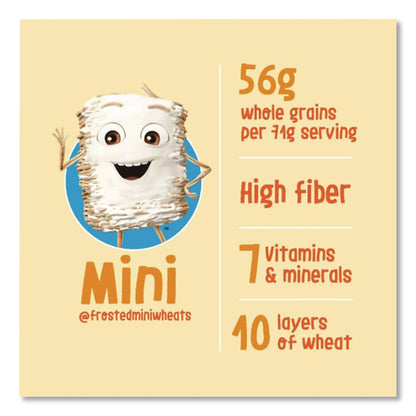 Breakfast Cereal, Frosted Mini Wheats, Single-Serve 2.5 oz Cup, 6/Box