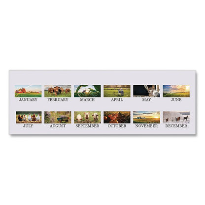 100% Recycled Farm Life Wall Calendar, 11 x 14, White/Multicolor Sheets, 12-Month (Jan-Dec): 2026