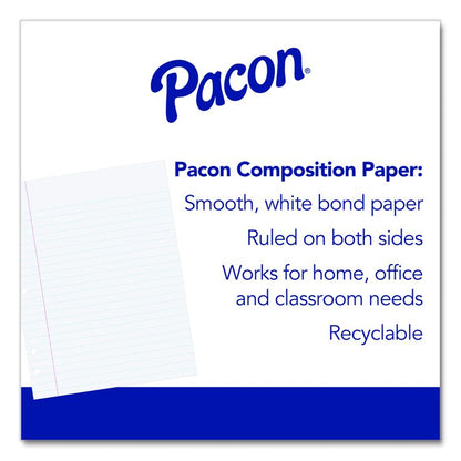 Composition Paper, 5-Hole, 8 x 10.5, Wide/Legal Rule, 500/Pack