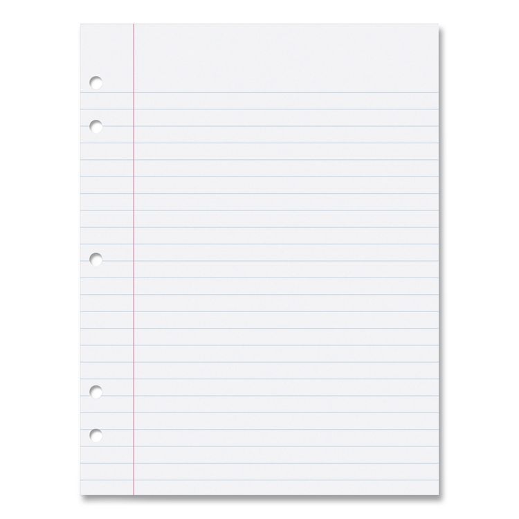 Composition Paper, 5-Hole, 8 x 10.5, Wide/Legal Rule, 500/Pack