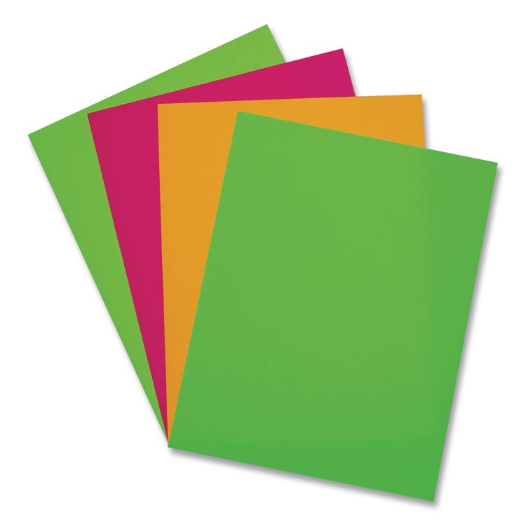 Array Colored Bond Paper, 24 lb Bond Weight, 8.5 x 11, Assorted Neon Colors, 100/Pack