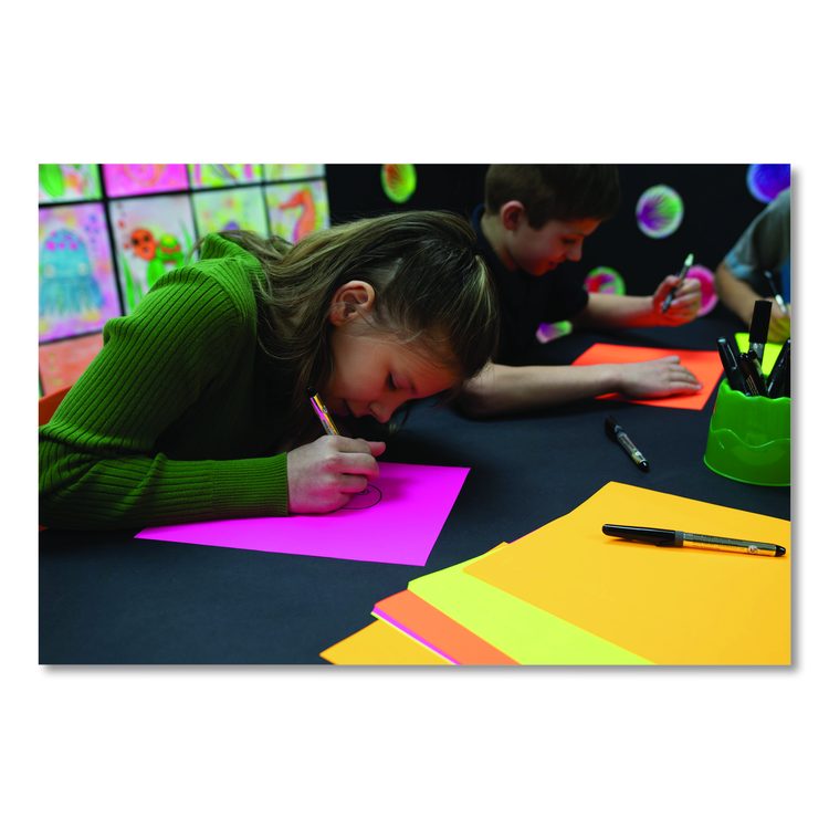 Array Colored Bond Paper, 24 lb Bond Weight, 8.5 x 11, Assorted Neon Colors, 100/Pack