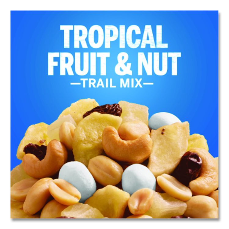 Trail Mix, Tropical Fruit and Nut, 2 oz Bag, 72/Carton