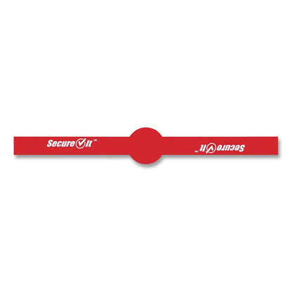 SecureIT Tamper Evident Food Container Seals, 1 x 7, Red, Paper, 250/Roll, 2 Rolls/Pack