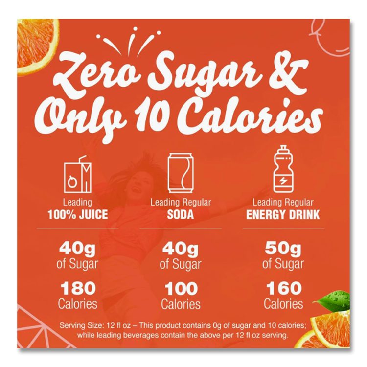 On the Go, Sunrise Orange, 0.16 oz Packets, Yields 20 oz per Packet, 30/Box
