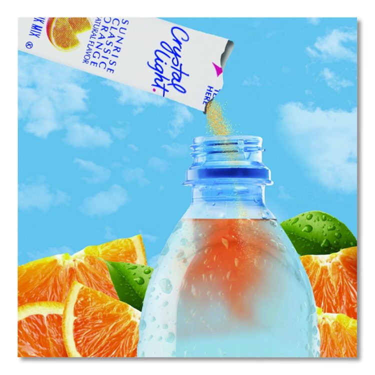 On the Go, Sunrise Orange, 0.16 oz Packets, Yields 20 oz per Packet, 30/Box