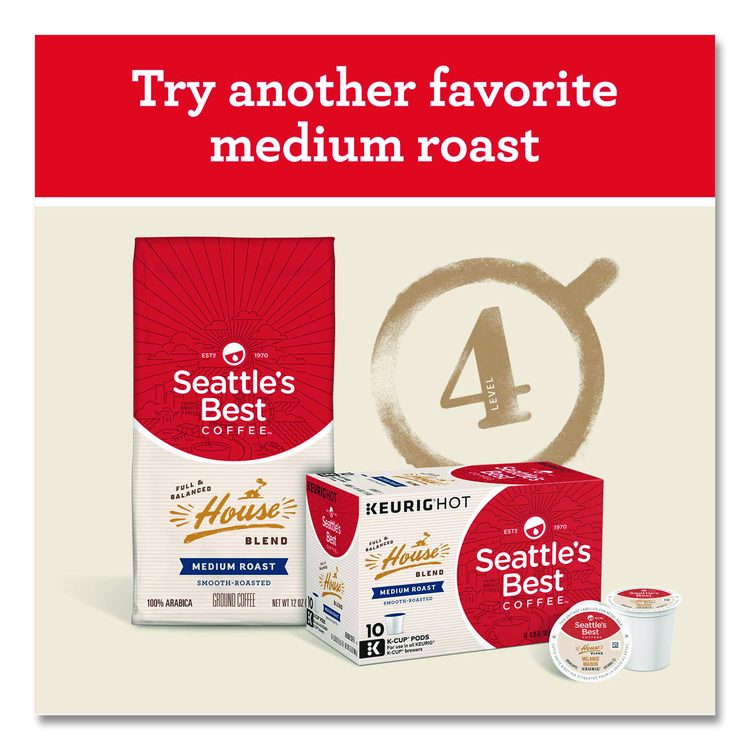 Port Side Blend Whole Bean Coffee, Medium Roast, 12 oz Bag, 6/Carton