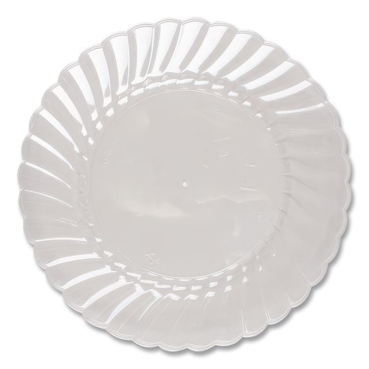 Classicware Plastic Plates, 9" dia, Clear, 12/Pack