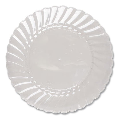 Classicware Plastic Plates, 9" dia, Clear, 12/Pack