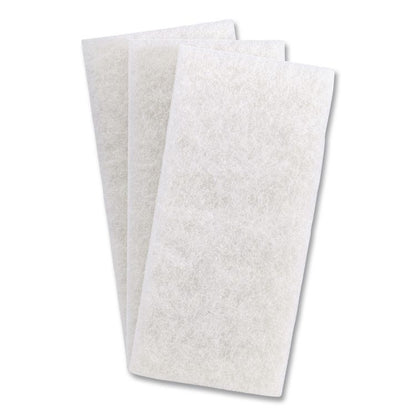 Doodlebug White Utility and Burnish Pads, 4.62 x 10, White, 10/Carton