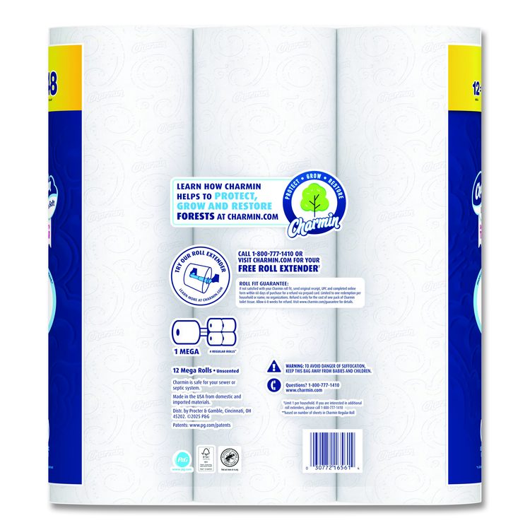 Ultra Soft Bathroom Tissue, Mega Roll, Septic Safe, 2-Ply, White, 208 Sheets/Roll, 12 Rolls/Pack, 5 Packs/Carton