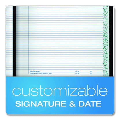 Laboratory Notebook, Data/Lab-Record Format, Black/Red Cover, (300) 10.38 x 8.13 Sheets