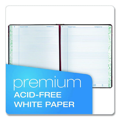 Laboratory Notebook, Data/Lab-Record Format, Black/Red Cover, (300) 10.38 x 8.13 Sheets