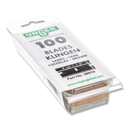 Safety Scraper Replacement Blades, #9, Stainless Steel, 100/Box