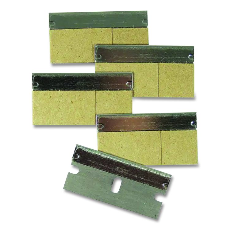 Safety Scraper Replacement Blades, #9, Stainless Steel, 100/Box