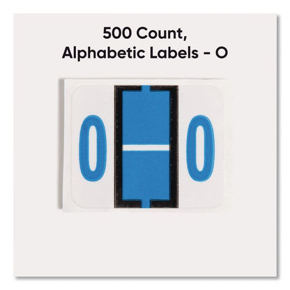 A-Z Color-Coded End Tab Filing Labels, O, 1 x 1.25, White, 500/Roll