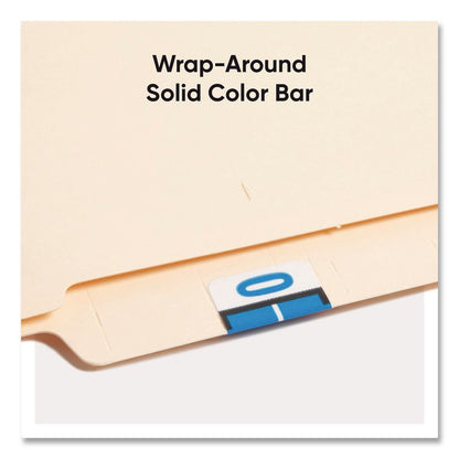 A-Z Color-Coded End Tab Filing Labels, O, 1 x 1.25, White, 500/Roll