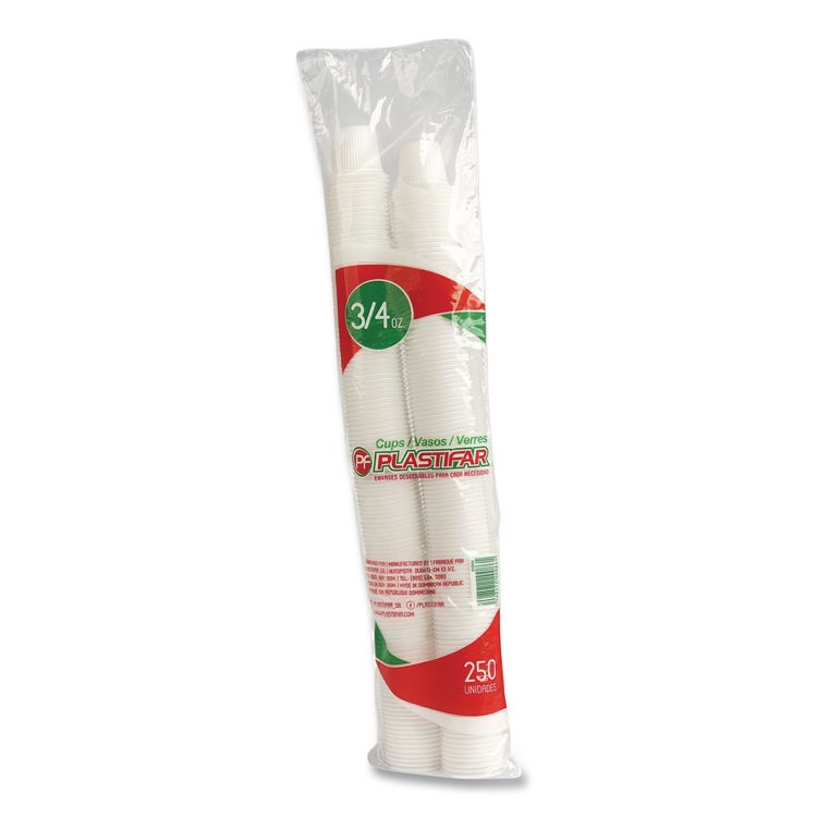 Plastic Condiment Cups, 0.75 oz, Translucent, 250/Sleeve, 20 Sleeves/Carton