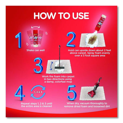 Foam Carpet Cleaner, Unscented,  Foam, 22 oz Aerosol Spray