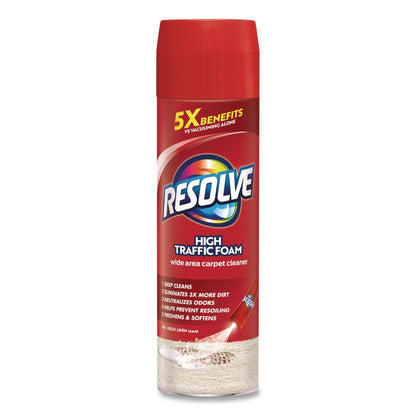 Foam Carpet Cleaner, Unscented, Foam, 22 oz Aerosol Spray, 12/Carton