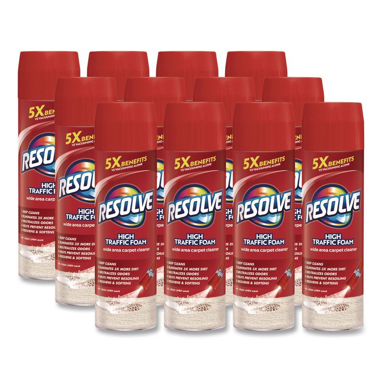 Foam Carpet Cleaner, Unscented, Foam, 22 oz Aerosol Spray, 12/Carton