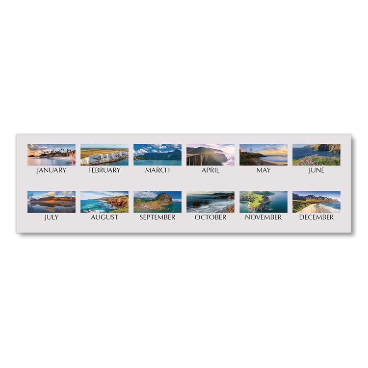 Recycled Earthscapes Desk Pad Calendar, Seascapes Photography, 18.5 x 13, Black Binding/Corners,12-Month (Jan to Dec): 2026
