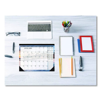 Recycled Earthscapes Desk Pad Calendar, Seascapes Photography, 18.5 x 13, Black Binding/Corners,12-Month (Jan to Dec): 2026
