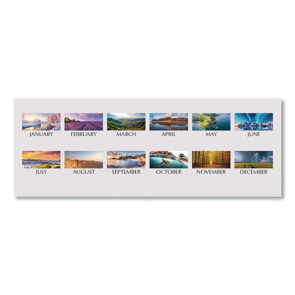 Earthscapes Recycled Monthly Desk Pad Calendar, Motivational Photos, 22 x 17, Blue Binding/Corners, 12-Month (Jan-Dec): 2026