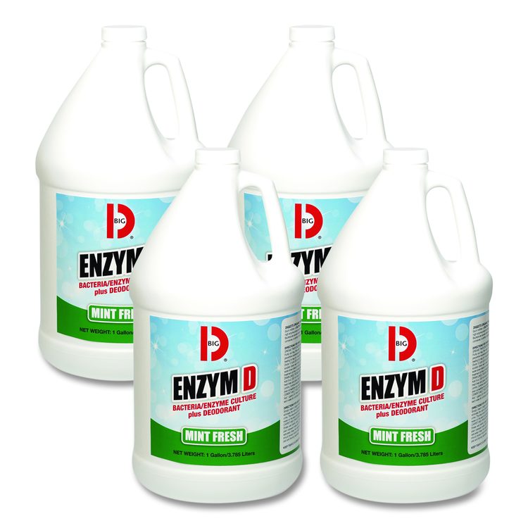 Enzym D Digester Deodorant, Mint, 1 gal, Bottle, 4/Carton