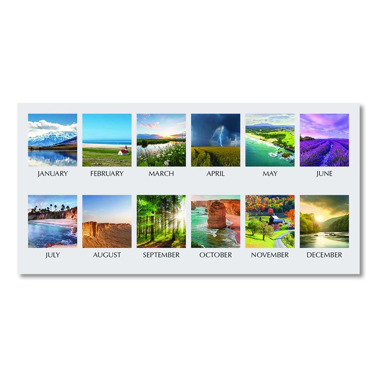 Earthscapes Recycled Desk Tent Monthly Calendar, Scenic Photography, 8.5 x 4.5, White Sheets, 12-Month (Jan to Dec): 2026