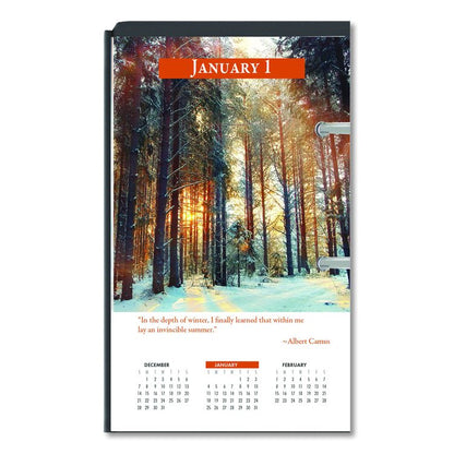 Earthscapes Desk Calendar Refill, Nature Photography, 3.5 x 6, White/Multicolor Sheets, 12-Month (Jan to Dec): 2026