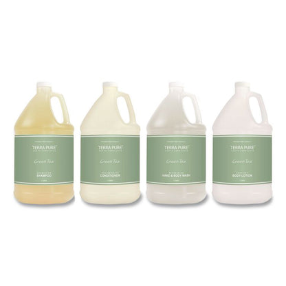 Terra Pure Shampoo Gallon, Green Tea Lemongrass Scent, 1 gal Bottle, 4/Carton