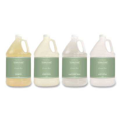 Terra Pure Body Wash Gallon, Green Tea Lemongrass, 1 gal Bottle, 4/Carton