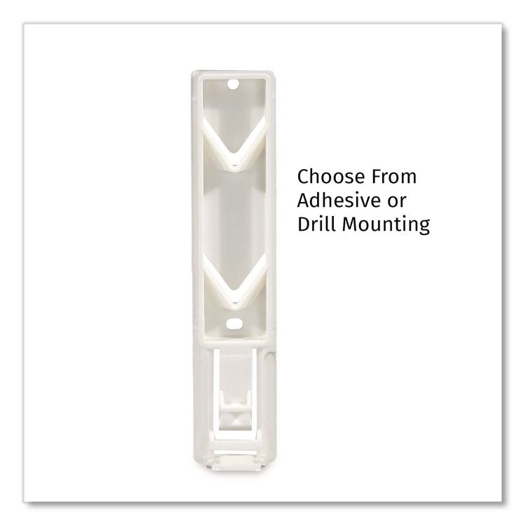 Single EcoLux Air Dispenser Bracket, For Ecolux Air Pump Dispenser Bottles, 1.19 x 0.44 x 5.69, White, 24/Carton