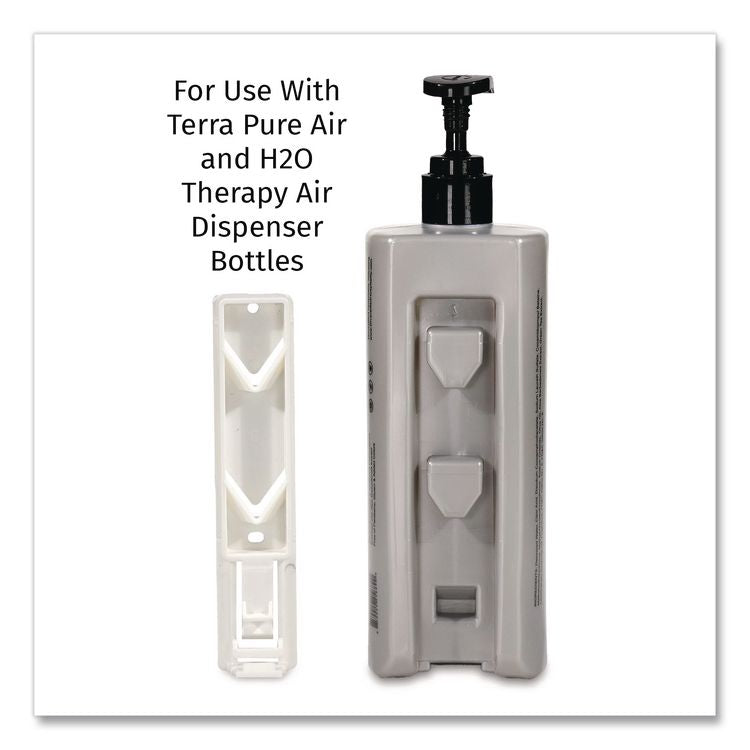 Single EcoLux Air Dispenser Bracket, For Ecolux Air Pump Dispenser Bottles, 1.19 x 0.44 x 5.69, White, 24/Carton