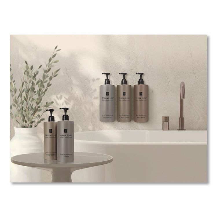 Terra Pure Shampoo Air Pump, Green Tea Lemongrass Scent, 16.23 oz Bottle, 12/Carton