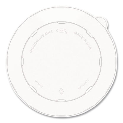 Plastic Lids for Compostable Fiber Containers, For 24 to 32 oz Containers, 8.28" Diameter x 0.51" h, Clear, 300/Carton