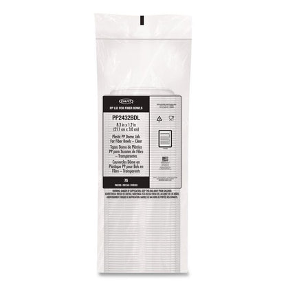 Dome Covers and Lids, For 24 oz to 32 oz Containers, 8.28" Diameter x 1.16"h, Clear, 300/Carton