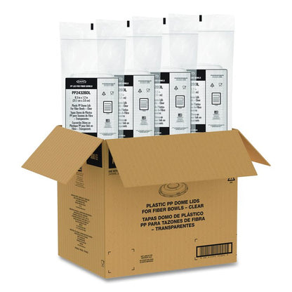 Dome Covers and Lids, For 24 oz to 32 oz Containers, 8.28" Diameter x 1.16"h, Clear, 300/Carton