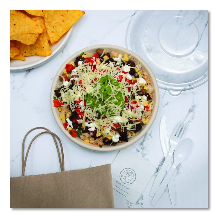 Dome Covers and Lids, For 24 oz to 32 oz Containers, 8.28" Diameter x 1.16"h, Clear, 300/Carton