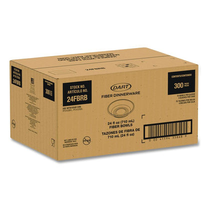 Compostable Fiber Containers, ProPlanet Seal, Bowl, 24 oz, Natural, 300/Carton