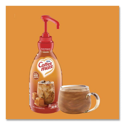 Liquid Creamer Pump Bottle, Caramel, 50.7 oz Pump Bottle, 2/Carton